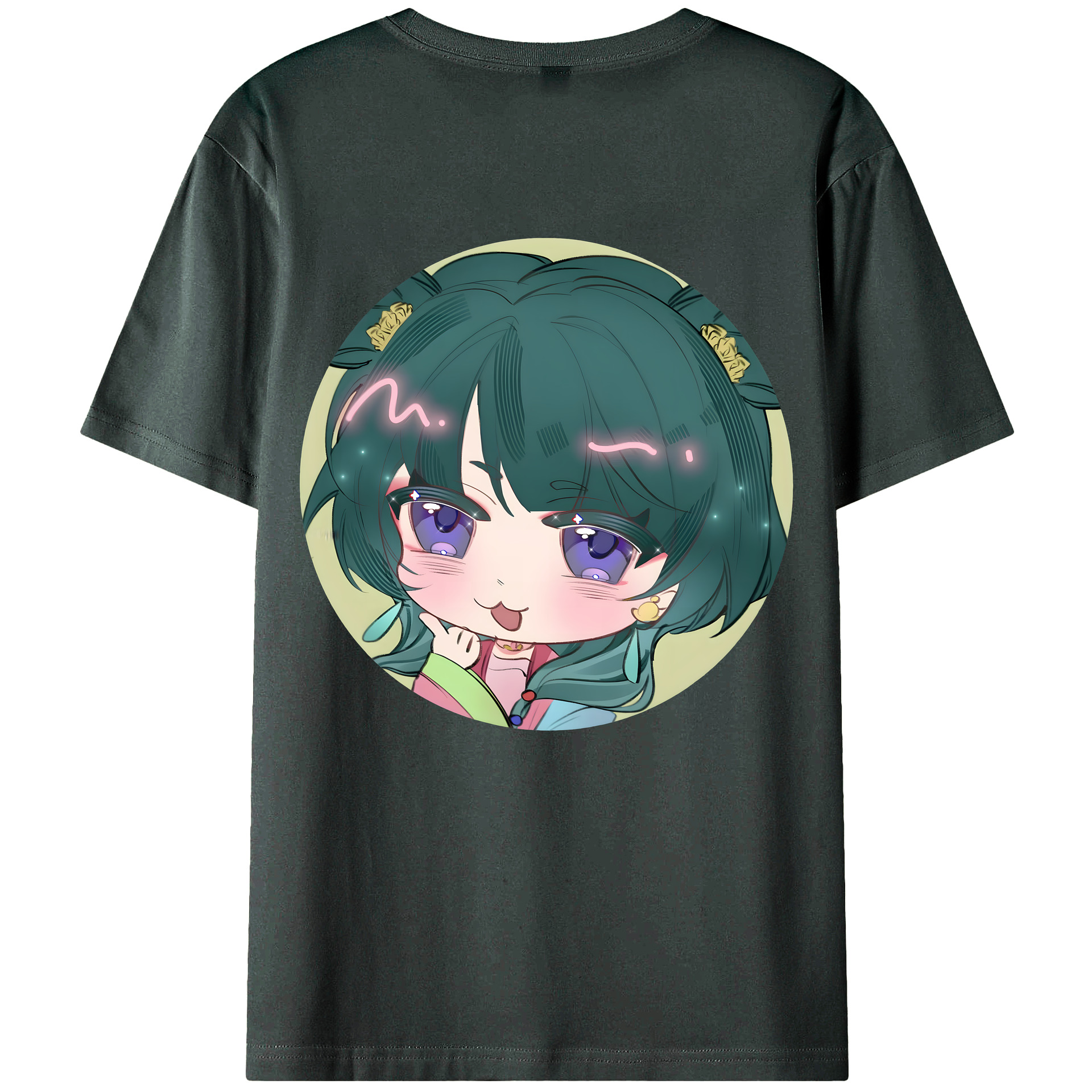 （画像用） 薬屋のひとりごと The Apothecary Diaries 綿100％ メンズ半袖Tシャツ（バックプリント） 通気性